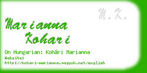 marianna kohari business card