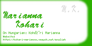 marianna kohari business card